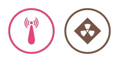 non ionizing radiation and radiation Icon vector