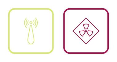 non ionizing radiation and radiation Icon vector