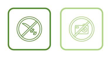 no weapons and no pictures  Icon vector