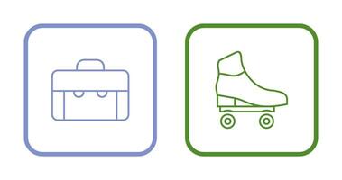 suitcase and skates  Icon vector