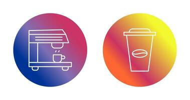 Coffee Machine and Coffee cup Icon vector