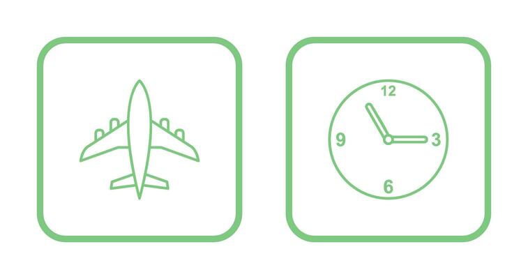 Aeroplane and time  Icon
