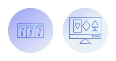 online gambling and triple sevens Icon vector