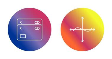 multiple cards and graph  Icon vector