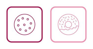 cookie and doughnut Icon vector