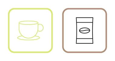 té y café paquete icono vector