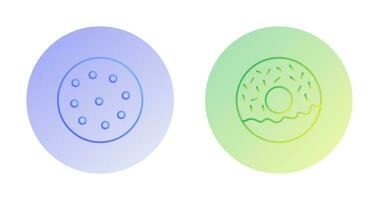 cookie and doughnut Icon vector