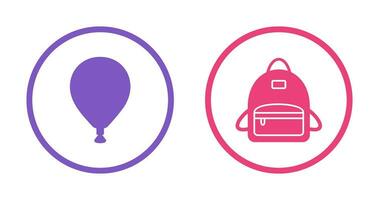 balloon and bag pack Icon vector