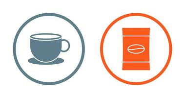 tea and coffee packet Icon vector