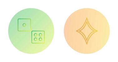 dice and diamond and  Icon vector