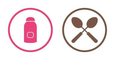 syrup and spoon Icon vector