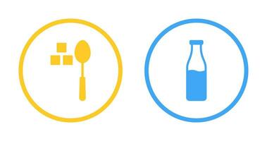 sugar and Milk bottle  Icon vector