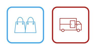 shipment and shopping bag Icon vector