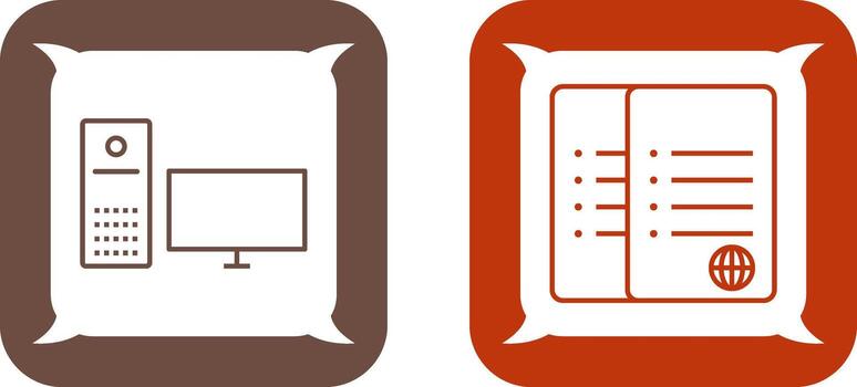 computadora y corrompido datos icono vector