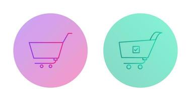 vacío carro y confirmar orden icono vector