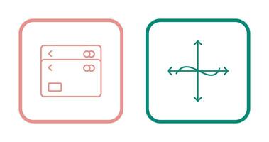 multiple cards and graph  Icon vector