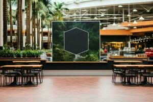 Creative Food courts mockup. Generate Ai photo