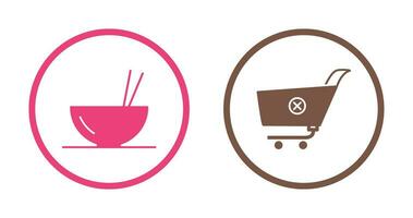 food and cancel order Icon vector