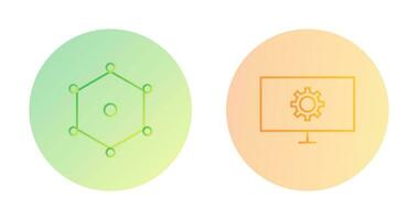 nodes and network setting  Icon vector