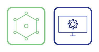 nodes and network setting  Icon vector