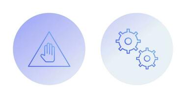 configurations and warning Icon vector