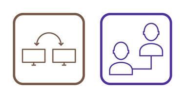 connected systems and connected profiles  Icon vector