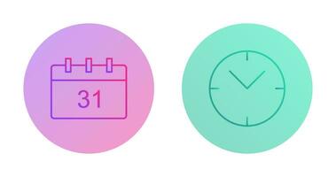 calendar and clock Icon vector