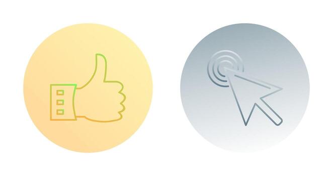 like and click Icon vector