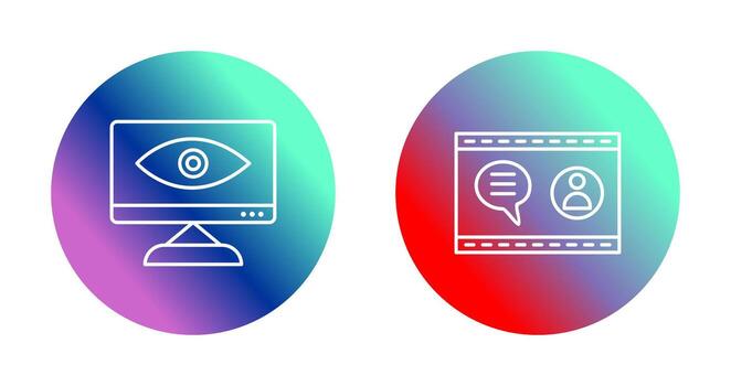 Web Visibility and Web Support  Icon vector