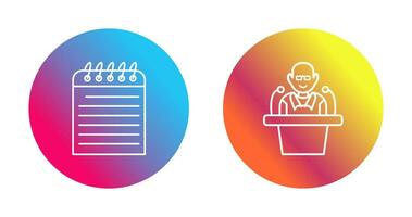Note and Lecture Icon vector