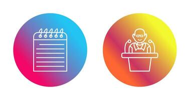 Note and Lecture Icon vector