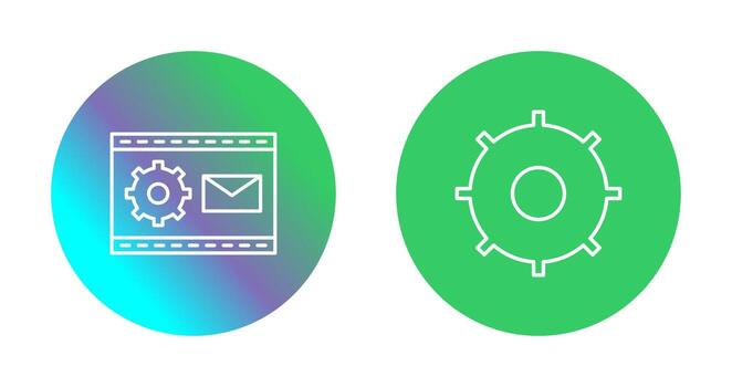 Blogging Service and Setting  Icon vector