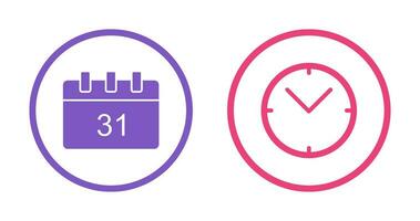 calendar and clock Icon vector