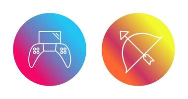 Play Station and Archery Icon vector