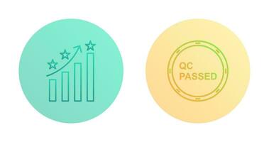 Reputation Management and QC Passed Icon vector