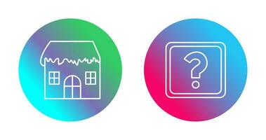 House with Snow and Question Mark Icon vector