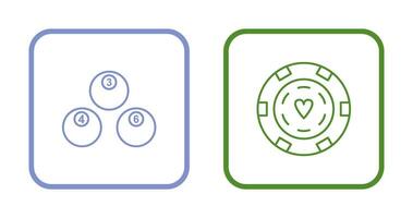 Snooker Balls and Poker Chips Icon vector