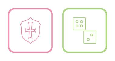 Dice and Shield Icon vector