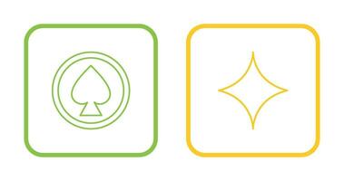 Spade and Diamond Icon vector