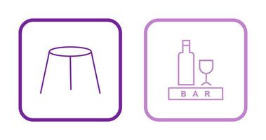 stool and bar sign Icon vector