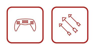 Gaming Console and Arrows Icon vector