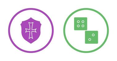 Dice and Shield Icon vector