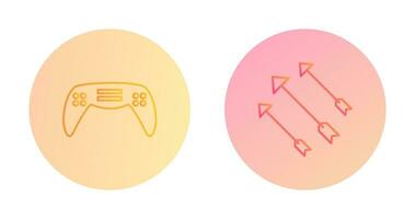 Gaming Console and Arrows Icon vector