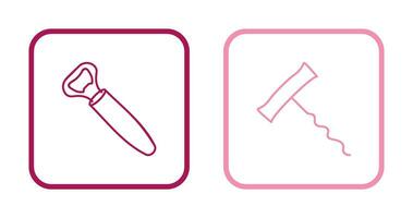 opener and corkscrew Icon vector