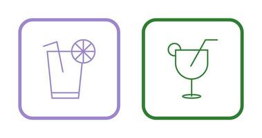 lemon juice and drinks Icon vector