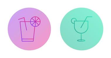 lemon juice and drinks Icon vector