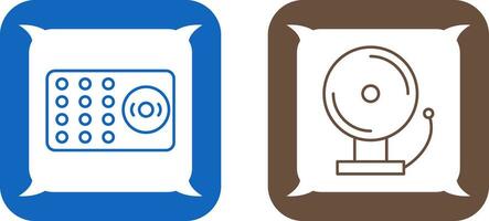 ring alarm and fire alarm  Icon vector