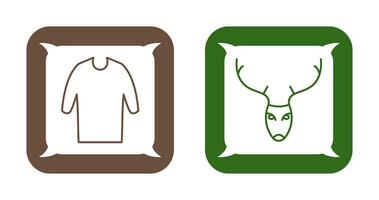 casual camisa y animal icono vector