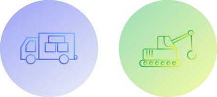 Logistics Car and Lifter Icon vector