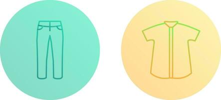 Trousers and Check Shirt Icon vector